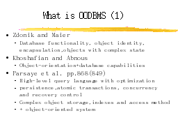 What is OODBMS (1)