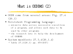 What is OODBMS (2)