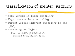Classification of pointer swizzling