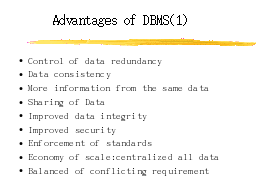 Advantages of DBMS(1)