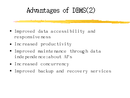 Advantages of DBMS(2)