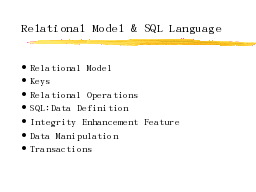 Relational Model & SQL Language