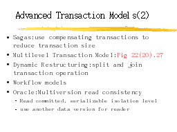 Advanced Transaction Models(2)