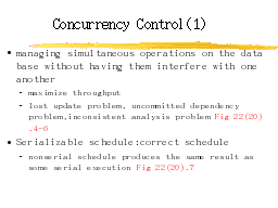 Concurrency Control(1)