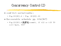 Concurrency Control(2)