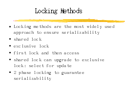 Locking Methods