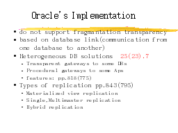 Oracle's Implementation