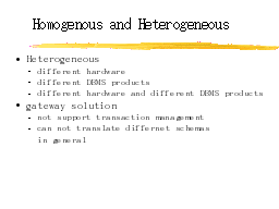 Homogenous and Heterogeneous